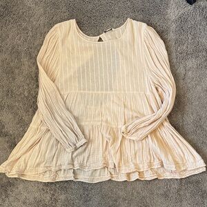 American Eagle Outfitters Cream Blouse